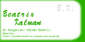 beatrix kalman business card