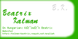 beatrix kalman business card